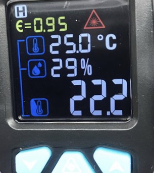 ترمومتر لیزری یا حرارت سنج غیر تماسی و رطوبت سنج غیر تماسی مدل   INFRARED THERMOMETER IRO1C