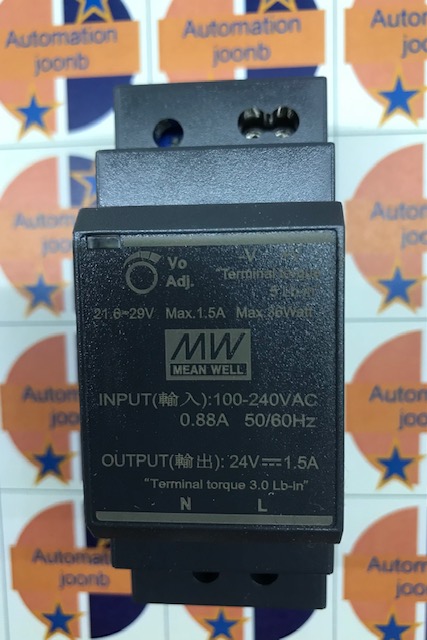 منبع تغذیه سوئیچینگ 1/5 آمپر مین ول  1/5A HDR-30-24 مدل ( Mean Well Switched Mode Power Supply  HDR-30-24) یا SMPS