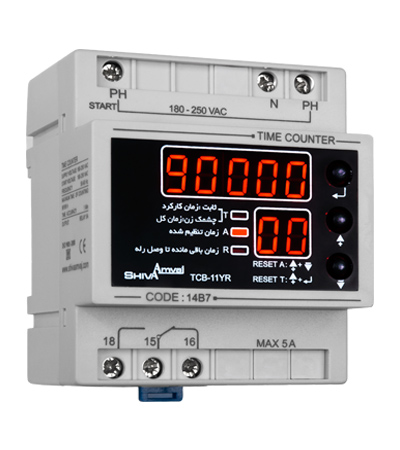 ساعت کار با رله خروجی قابل تنظیم  شیوا امواج مدل TCB 117کد محصول 14B7